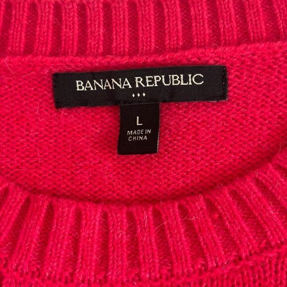 Banana Republic Women’s Lofty Crew Neck Long Sleeve Pullover Sweater Pink Size L - Picture 3 of 10